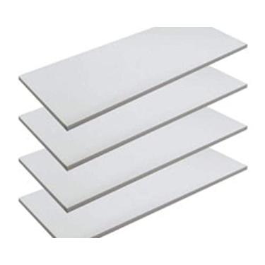 Imagem de Kit 4 Prateleiras 70x20 MDF Branco com Suporte Flutuante Invisível
