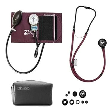 Imagem de Kit Esfigmomanômetro Estetoscopio Rappaport Black Ed P.a Med (Vinho)