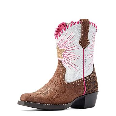 Imagem de Ariat Bota infantil Heritage Star Western, Estampa floral marrom, 9 Big Kid