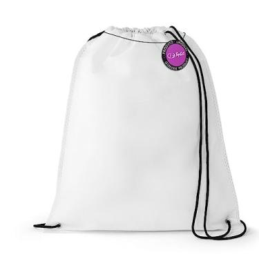 Imagem de Mochila tipo Saco Gym Sack em TNT Premium 33x40cm Marino TopGet (Branco)