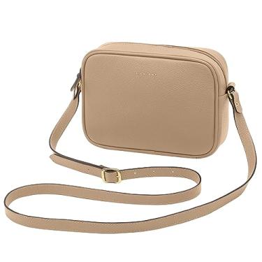 Imagem de Mariart Jeri Bolsa Transversal Feminina em Couro Bovino Legítimo (Creme)