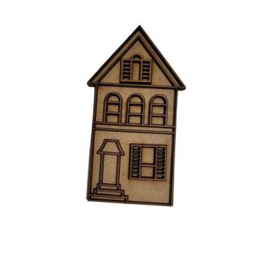 Imagem de Aplique Casa Mansão c/aberturas e moldura para condomínio- Jeito Próprio Artesanato