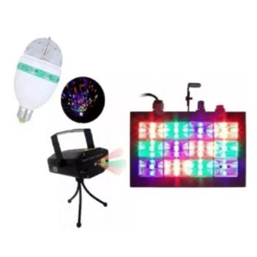 Imagem de Jogo De Luz Strobo Balada Glogo Lampada E Laser