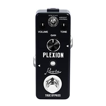 Imagem de Rowin Pedal de distorção Plexion para guitarra e baixo com modo brilhante e normal True Bypass
