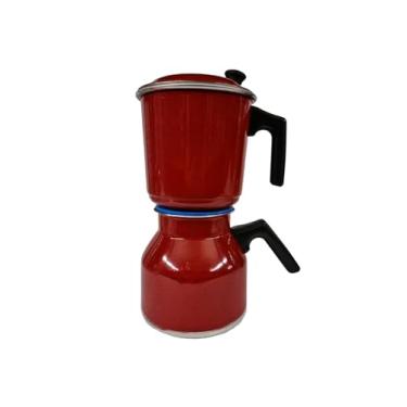 Imagem de Cafeteira Economica Aluminio Tipo Italiana, Globinho, Sifão 1,1 litros na cor vermelha