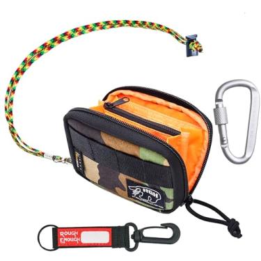 Imagem de Carteira Rough Enough para meninos adolescentes e homens, porta-cartões de crédito, carteiras táticas com cordão de pescoço, zíper, bolso para moedas, acordeão, camuflagem cordura