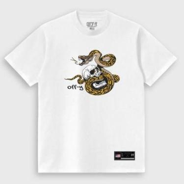 Imagem de Camiseta Streetwear Off-Y white  Snake-Masculino