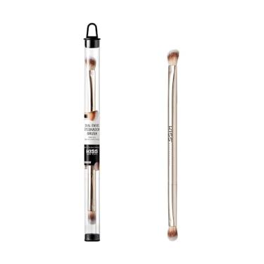 Imagem de KISS NEW YORK Pincel profissional de sombra de ponta dupla, pincel angular e grande para modelagem precisa, aplicação de sombra, mistura e definição de área-alvo