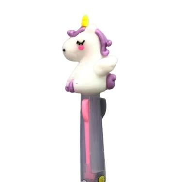 Imagem de Caneta 3 Cores Preta Azul e Vermelha Coruja ou Unicórnio (Unicórnio)