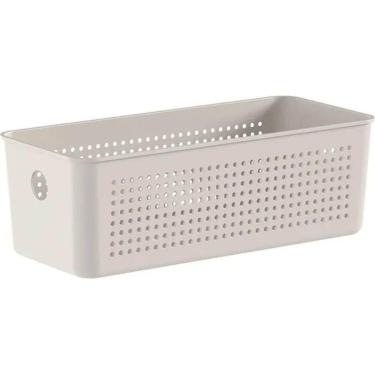 Imagem de Cesto Organizador Multiuso 26x12x13cm Empilhável Perfurações