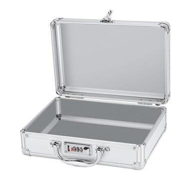 Imagem de IEUDNS Pasta de alumínio, maleta de ferramentas de alumínio, portátil, maleta de transporte de alumínio com armazenamento para casa, senha S