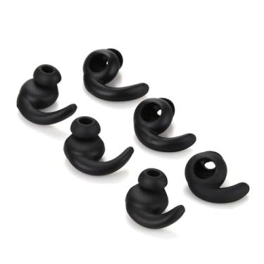 Imagem de 3 pares de pontas auriculares pretas de substituição para JBL Synchros Reflect BT & Mini BT fone de ouvido esportivo, fone de ouvido de silicone macio de substituição
