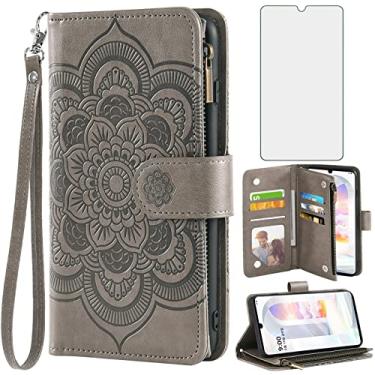 Imagem de Asuwish Capa carteira compatível com LG Velvet 5G/LGVelvet Verizon G5 UW T-Mobile 2020 e protetor de tela de vidro temperado flip porta-cartões com suporte para celular LM G900UM 4G Tmobile feminino