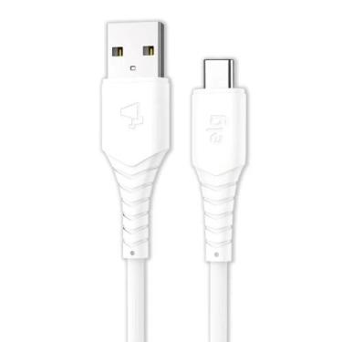 Imagem de Cabo USB Colors Tipo-C Emborrachado 1,2m Branco TC12W - ELG