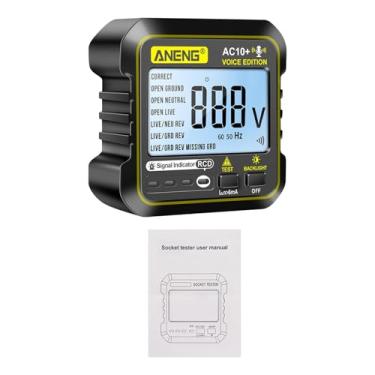 Imagem de Almencla Testador de tomada, testador de receptáculo, detector de voltagem de polaridade, disjuntor de tomada de parede, fiação doméstica inteligente com