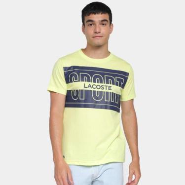 Imagem de Camiseta Lacoste Sport Regular Fit Masculino, Verde limão, P