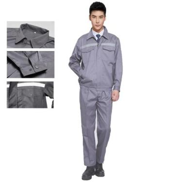 Imagem de Conjunto Uniforme Profissional EPI Segurança Faixa Refletiva Construça