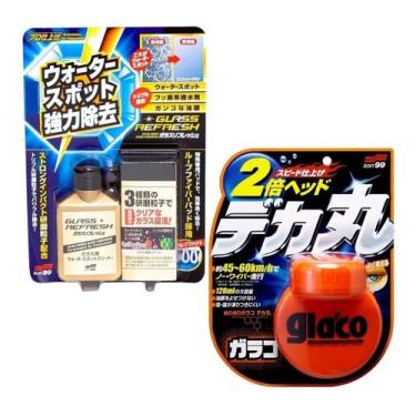 Imagem de Kit Cristalizador de Vidros Soft 99 Big Glaco + Removedor de Manchas S