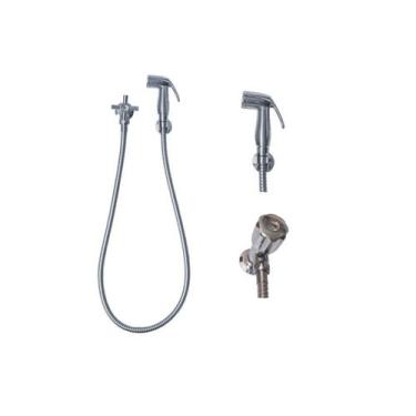 Imagem de Kit 4 Duchas Higiênicas Cromada C50 Acionamento 1/4 De Volta Civitt
