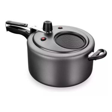 Imagem de Panela de pressao com visor de vidro grande 6,0l grafite mta