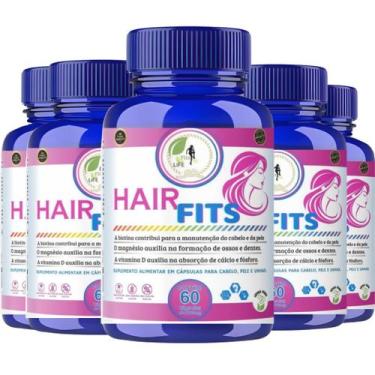 Imagem de KIT C/5 Hair Fits Cabelo Unha e Pele 60 Cáps - Fits Life