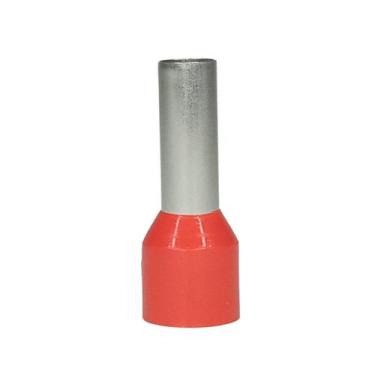 Imagem de Terminal Ilhos Tubular isolado 10MM² vermelho Cobre Eletrolítico com C