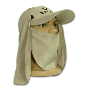 Imagem de Boné Para Pescaria Proteção Lateral E Frontal V-Fox Masc, Pesca, Tecid