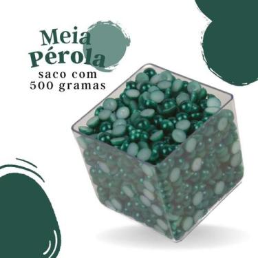 Imagem de Meia Pérola Verde Escuro - 06 Mm Pacote Com 500 Gramas - Nybc
