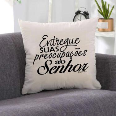 Imagem de Almofada Salmos 55:22 40x40cm - Serigrafada Frente e Verso - FASTLAR