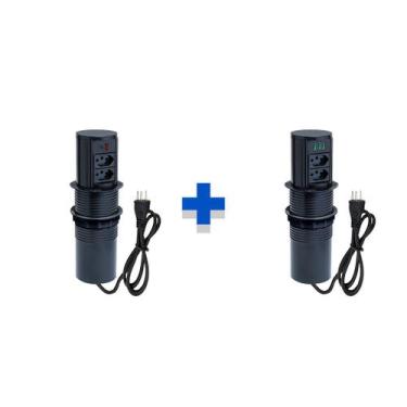 Imagem de Kit Torres De Tomadas Automático 2 Tom 20A 2USB 9.0A e 3USB - CONNECT 