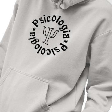 Imagem de Blusa Moletom Masculino Estampado Psicologia em Algodão Fio 30.1 Pente