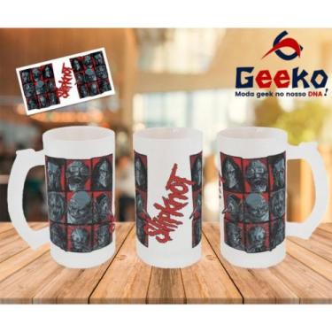 Imagem de Caneca de Chopp Slipknot Rock Geeko, Jateada, 500ml