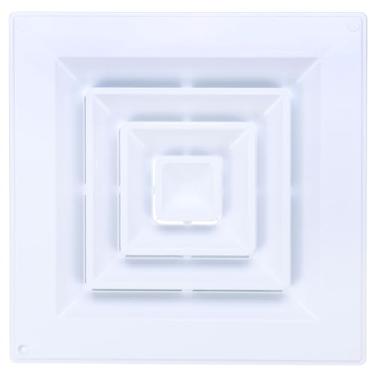 Imagem de PATIKIL Tampa de ventilação quadrada 30,5 x 30,5 cm, diâmetro de 10 cm, grade de retorno de ar parede lateral ou difusor de ar de teto com adaptador quadrado a redondo para ventilação de cozinha de