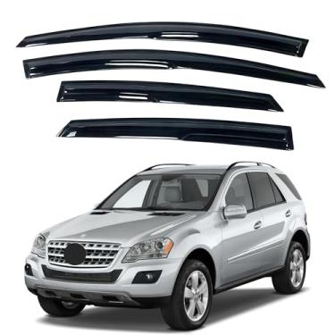 Imagem de Viseira de janela IG para Mercedes-Benz ML 2006-2011, protetor de chuva com fita adesiva extradurável, vento solar, defletor de janela lateral, estilo Mugen, 2006 2007 2008 2009 2010 2011