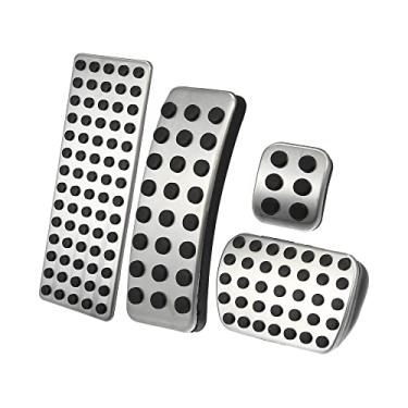 Imagem de X AUTOHAUX Conjunto de capa de pedal de acelerador e freio de 4 peças para MercedesBenz a B CLA GLA ML GL R Class W176 W245 W246 C117 W117 X156 W164 W166 X164 X166 W251