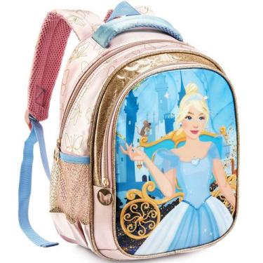 Imagem de Mochila Escolar Infantil Feminina Princesa Meninas Passeio - Denlex
