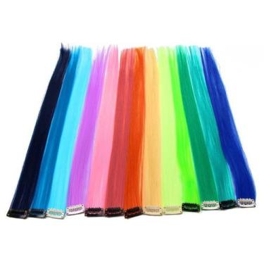 Imagem de Mechas Cores Variadas De Cabelo Aplique Tic Tac 50 Cm  - Poderosa Semp
