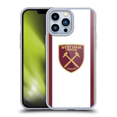 Imagem de Head Case Designs Capa de gel macio oficialmente licenciada pelo West Ham United FC Third 2024/25 Crest Kit compatível com Apple iPhone 13 Pro Max