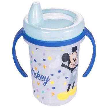 Imagem de Copo Treinamento Mickey 330ml Tampa Antivazamento Bebe - Plasutil