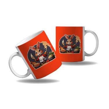 Imagem de Caneca Presente Coelho Cozinheiro Chefes Cozinha Profissão - Enjoy Sho
