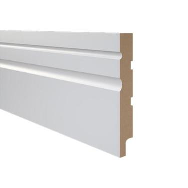 Imagem de Rodapé de MDF Durafloor Essencial E-02 Branca Polar 150mm x 18mm x 210