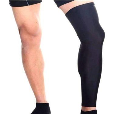 Imagem de 2x Protetores De Perna Basquete Sleeve Esportiva Compressão - Loja Cli
