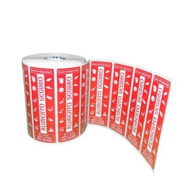 Imagem de ETIQUETA LACRE IFOOD DELIVERY SERRILHADA 100X30 mm 1 MIL - CLICKWEB