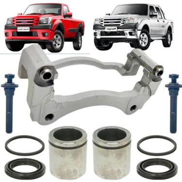 Imagem de Reparo com pistão + pino guia + suporte da pinça freio bosch dianteiro