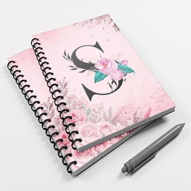 Imagem de Caderno Universitário 96 fls Floral Letra S - Premium