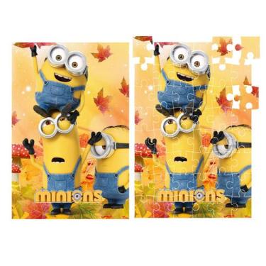 Imagem de Quebra Cabeça Minions 19x27cm com 40 peças - Premium