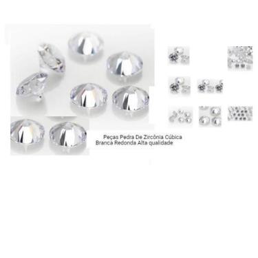 Imagem de Zircônia 1.0 mm Gemstone Sintética, Corte Redondo, Branco Tamanho 1.0m