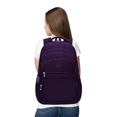 Imagem de Mochila Feminina Masculina Bolsa Casual Escolar Grande Porta Notebook 