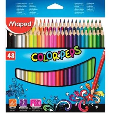 Imagem de Lapis De Cor Triangular Maped Color Pets - 48 Cores