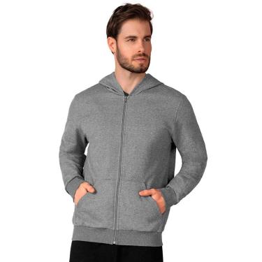 Imagem de Moletom Masculino Aberto Canguru Capuz Básico